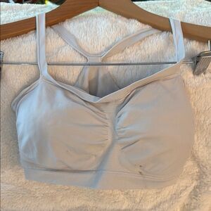Haynes XL Tankini White Sports Bra with Racer Back and Foam Cups